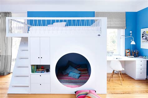 Twin over twin bunk bed, convertible dorm loft bed with desk and storage drawers for kids teens, no box spring needed (white loft bunk beds) 4.3 out of 5 stars 84 $444.99 $ 444. 10 Modern Kids Rooms with Not-Your-Average Bunk Beds