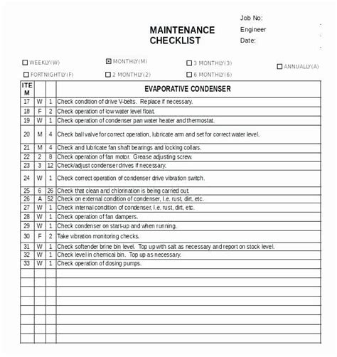 Preventive Maintenance Form Template Awesome Vehicle Preventive
