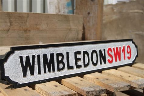 Wimbledon Wooden Street Sign