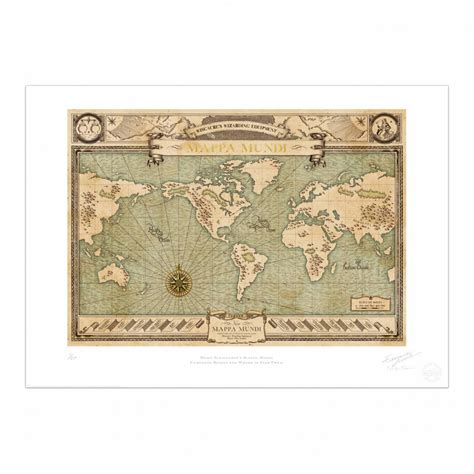 Newt Scamanders Mappa Mundi Print Minalima Harry Potter Room Decor