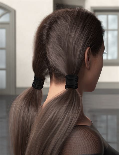 Chunky Pigtails For Genesis 3 And 8 Females Daz 3d