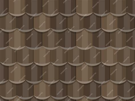 Premium Vector Seamless Tile Roof Textured Pattern Of Repeat Ceramic