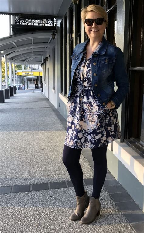 Short Dress Over Leggings And Boots Style With Susan In Aus