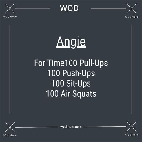 The Angie Workout Crossfit Wod Wodmore