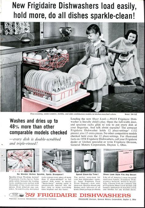 Vintage Frigidaire Dishwasher Ad S By Skippididdlepaper