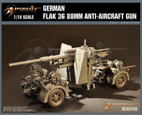 German Flak 36 88mm Anti Aircraft Gun Merit 61701