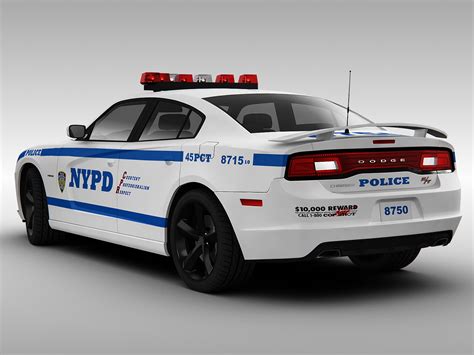 Dodge Charger Nypd Police Car 2013 3d Model Max Obj 3ds Fbx