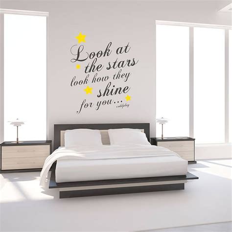 Look At The Stars Coldplay Wall Sticker By Oakdene Designs Wall