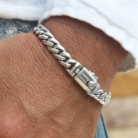 Formal Silver Bracelet For Men Ubicaciondepersonascdmxgobmx