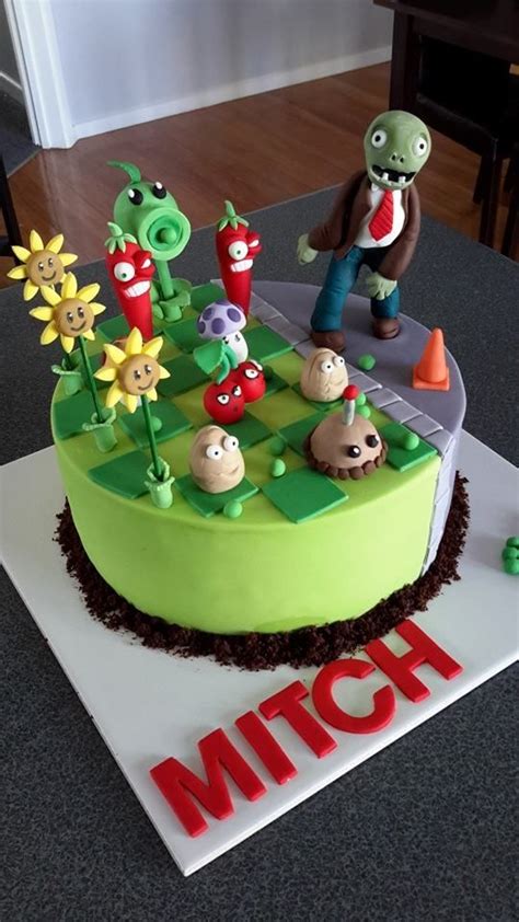 Plants Vs Zombies Birthday Cake Cake By Homemade By Hollie Tortas