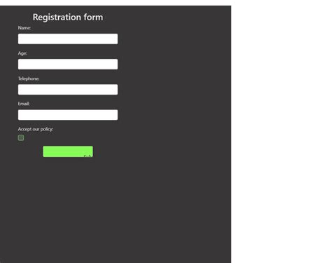 Registration Form Layout Web Designer Wall