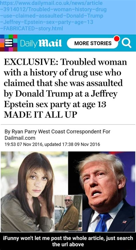 3914012troubled Woman History Drug Use Claimed Assaulted Donald