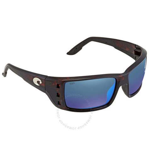 Costa Del Mar Permit Polarized Blue Mirror Rectangular Sunglasses Pt 10