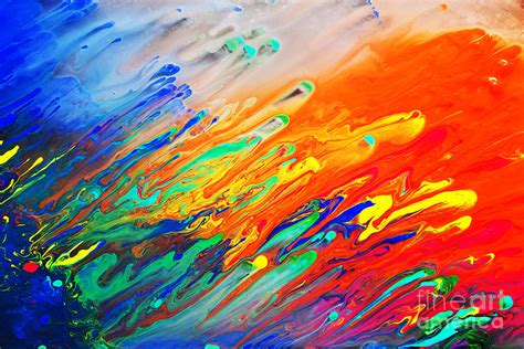 Colorful Abstract Acrylic Painting Photograph By Michal