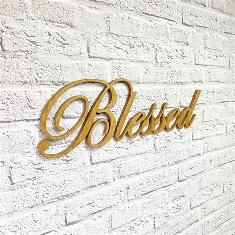 Blessed Name Sign 28x9 Wood Letters For Wall Décor Etsy