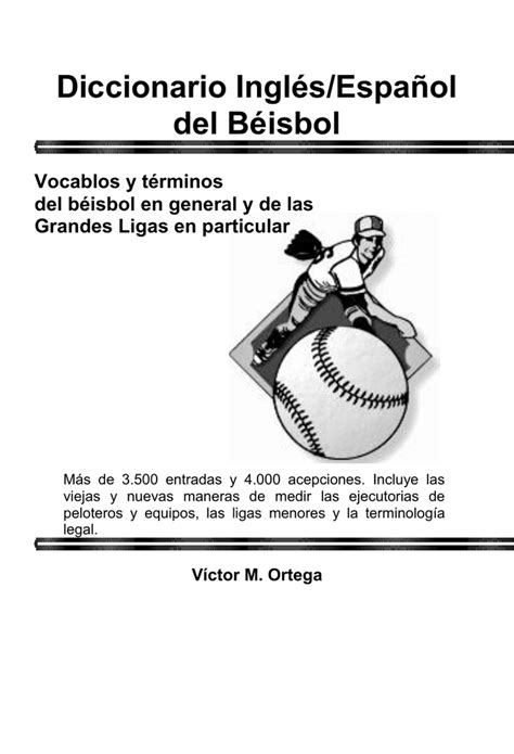 Diccionario Inglésespañol Del Béisbol