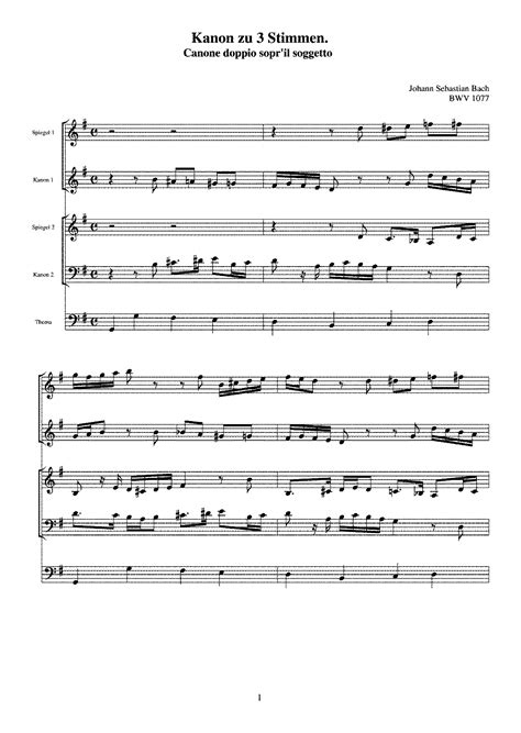 Use your computer keyboard to play canon in d on virtual piano. Canon in G major, BWV 1077 (Bach, Johann Sebastian) - IMSLP: Free Sheet Music PDF Download