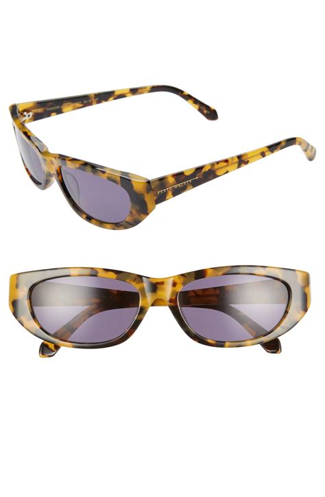 Lyst Karen Walker 56mm Oval Cat Eye Sunglasses Crazy Tortoise Smoke