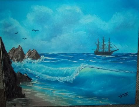 Bob Ross Yahoo Images Paintings For Sale Seascape Image Search Oil