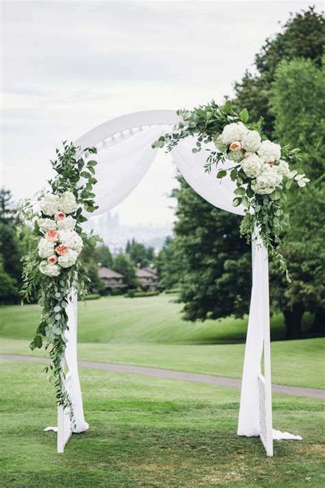 Simple Wedding Arch White Wedding Arch Wedding Arch Flowers Simple