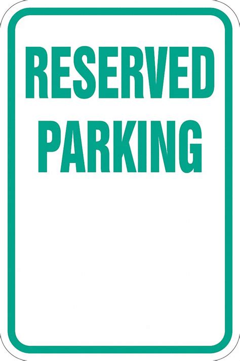 Lyle Reserved Parking Sign Sign Legend Reserved Parking 18 In X 12 In