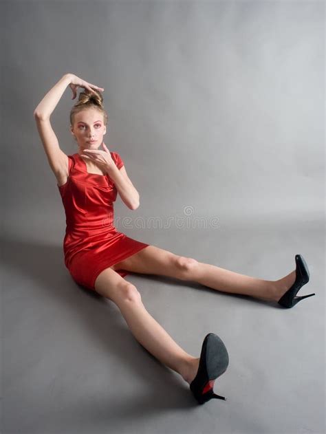 Beautiful Girl Sitting On Floor Stock Image Image Of Confidence
