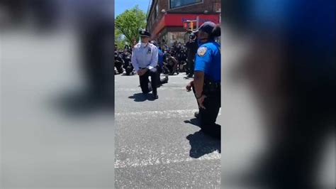 Police Officers Across Us Shown Kneeling In Solidarity Hug Protesters