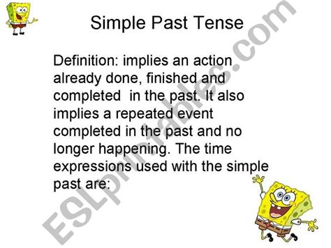 Esl English Powerpoints Simple Past Tense