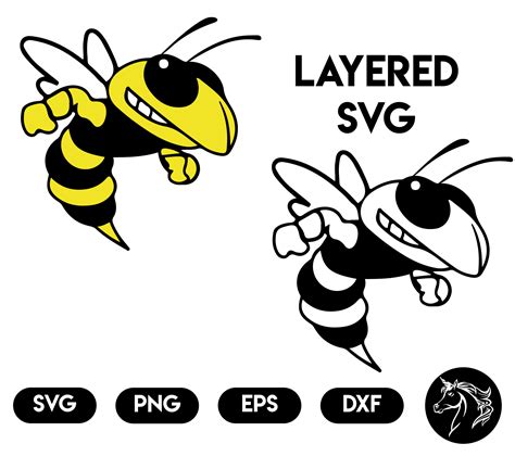 Yellow Jackets Hornet Svg Bee Svg Hornet Mascot Svg Wasp Etsy