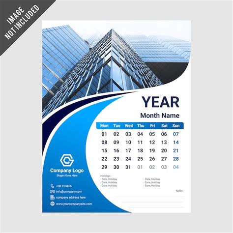Premium Vector Calendar Design Template