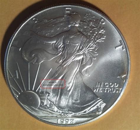 1992 Liberty American Silver Eagle 999 Fine Silver Coin