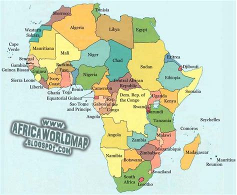 Africa Continent World Map