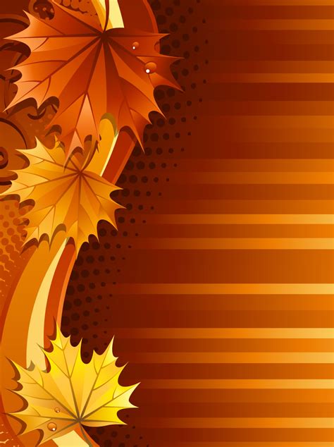 Free Download Bright Autumn Leaves Vector Backgrounds 09 Vector