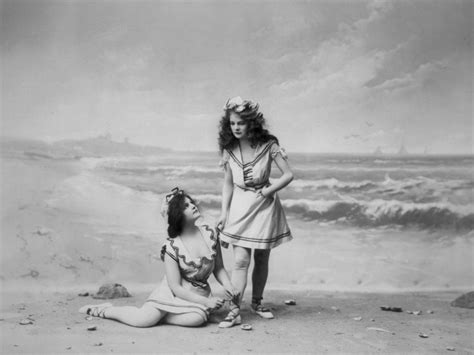 Victorian Bathing Beauties Beach Staged Photo Vintage Etsy