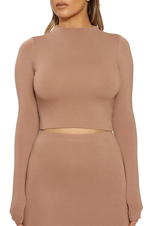Buy Naked Wardrobe The Nw Crop Top Oatmeal At Off Editorialist