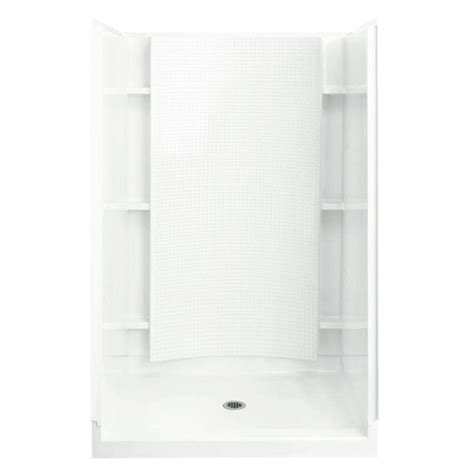 Sterling Accord White 4 Piece Alcove Shower Kit Common 36 In X 48 In Actual 36 In X 48 In