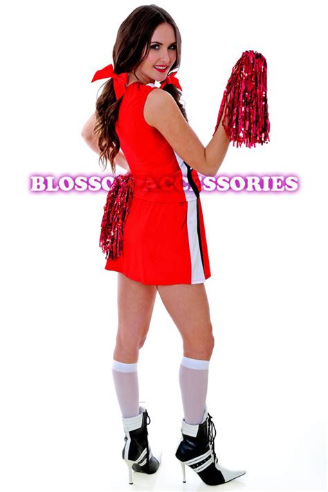 I5 Ladies Glee Cheerleader School Girl Fancy Dress Uniform Party Costume Outfit Ebay