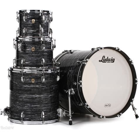 Ludwig L8424ax1q Classic Maple Stage22 Vintage Black Oyster