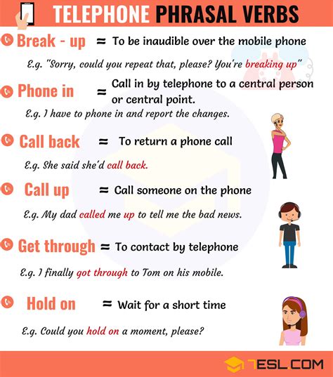 17 Useful Telephone Phrasal Verbs In English 7ESL Learn English