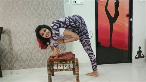 Leg Behind Head Contortion Series Yoga With Vaibhavlaxmi Youtube