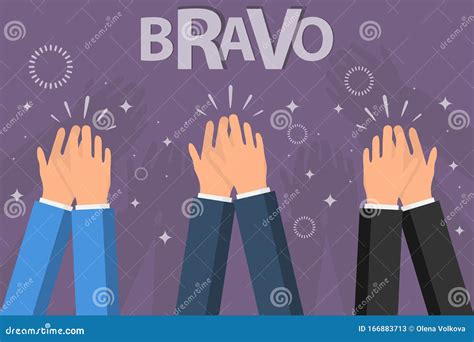 Clapping Human Hands Isolated On White Background Applause Bravo