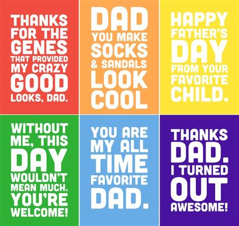 See 55 father's day messages with happy father's day pictures, printable messages, sayings these father's day messages are about what fatherhood really means. Items similar to Funny Father's Day Printable Cards - 5x7 ...