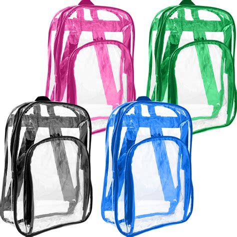 Wholesale 17 Forward Clear School Backpack 4 Colors Dollardays