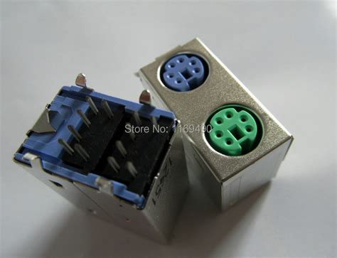 10pcs Double Ps2 Motherboard Socket Keyboard And Mouse Sockets Interface