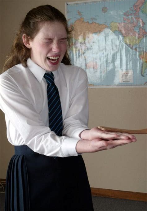 Corporal Punishment For Naughty Schoolgirls Getting In Trouble At School Hands School și