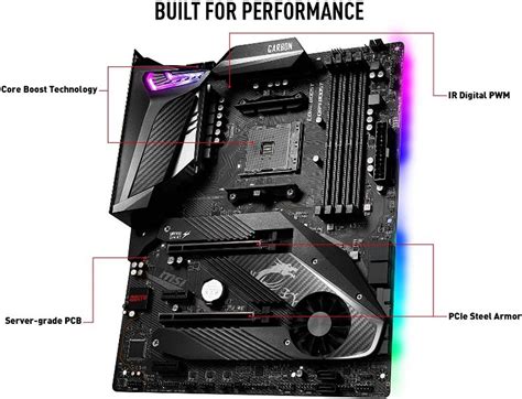 Msi Mpg X570 Gaming Pro Carbon Wifi Motherboard Mystic Light