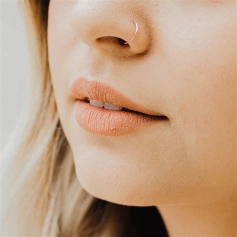 Thin Small Nose Hoop Piercing Ring Tight 20g Nose Ring Hoop Etsy In 2020 Nose Piercing Hoop