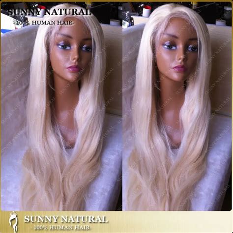 Platinum Blonde Silk Top Wigs High 200 Density Full Lace Wig Silky Straight Brazilian Human Hair