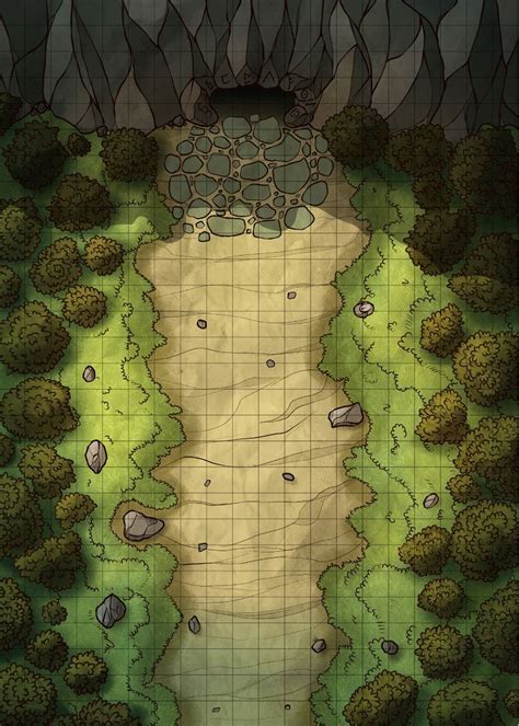 Cave Passage Battle Map Fantasy Map Dnd Battle Maps