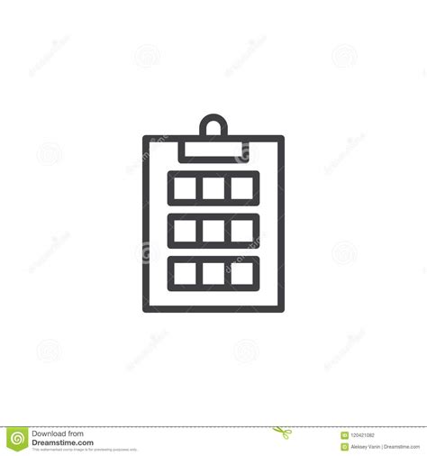 Notepad Outline Icon Stock Vector Illustration Of Editable 120421082